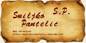 Smiljko Pantelić vizit kartica
